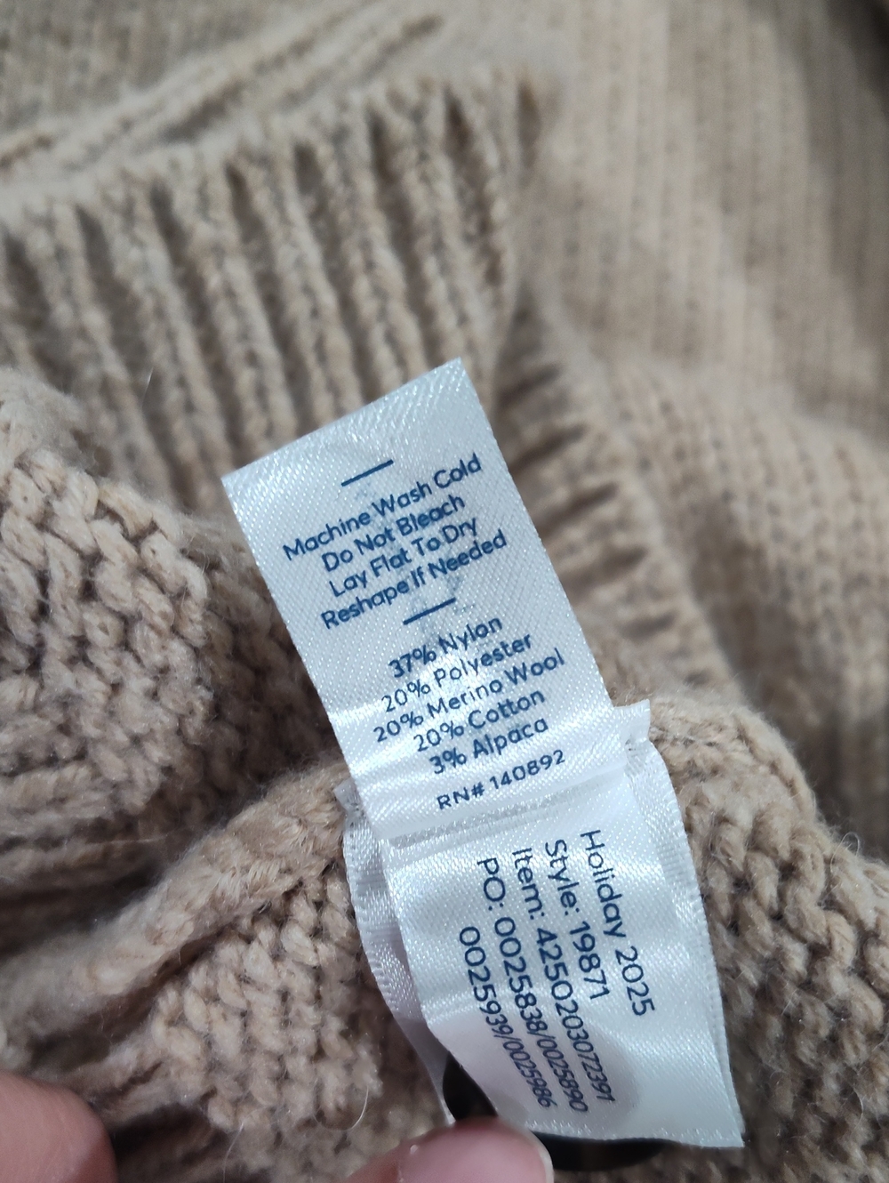 Marine Layer Fiorella Fair Isle Button-Up Cardigan Size Large - Picture 8 of 8
